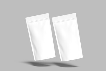 Standing Pouch Packaging Blank Mockup design with shadow