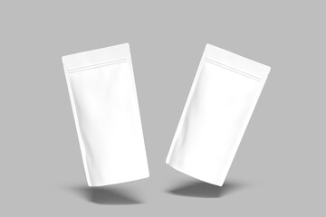 Standing Pouch Packaging Blank Mockup design with shadow