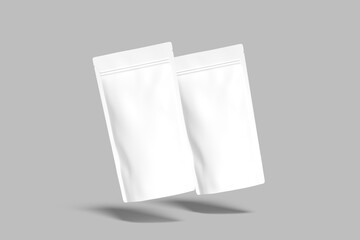 Standing Pouch Packaging Blank Mockup design with shadow