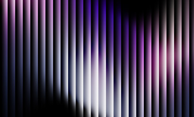 Vertical neon purple and blue light bars abstract background with soft glow and dark gradient, modern futuristic striped texture.