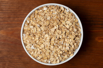 Oatmeal. Oat flakes for cooking.