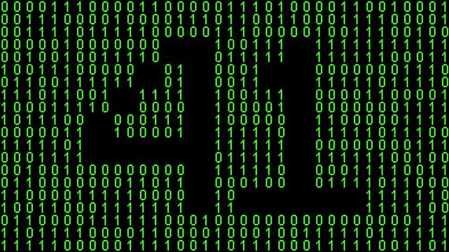 Single number 41, forty-one, forty-first on animated matrix background