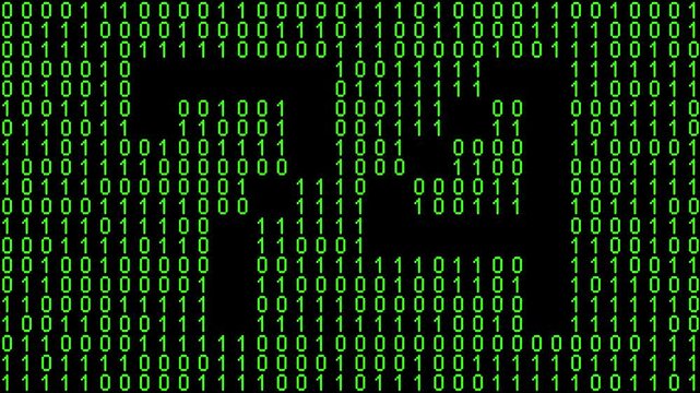 Single number 74, seventy-four, seventy-fourth on animated matrix background