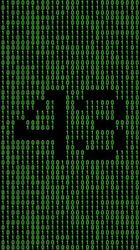Single number 43, forty-three, forty-third on animated matrix background