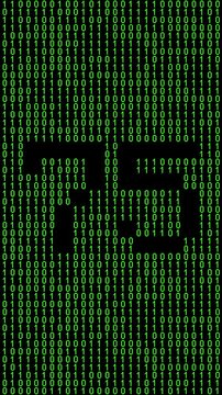 Single number 75, seventy-five, seventy-fifth on animated matrix background