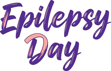 Epilepsy awareness day purple glitter text