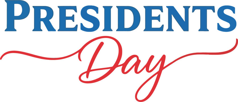 Presidents day celebration text graphic