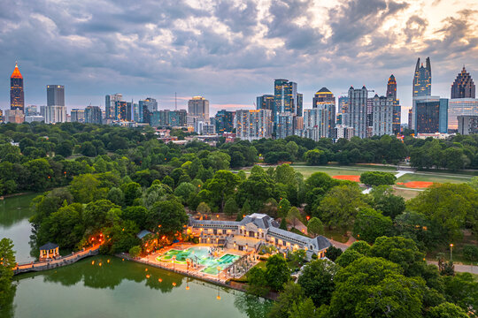 Atlanta, Georgia, USA Over Piedmont Park 1680