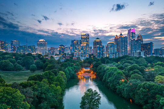 Atlanta, Georgia, USA overlooking Piedmont Park 1676