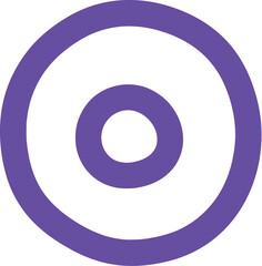 Concentric purple circles abstract symbol