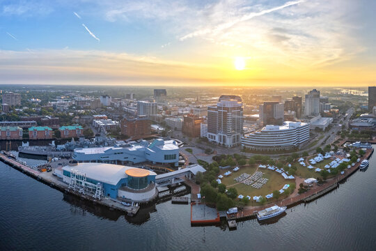 Norfolk, Virginia, USA Downtown  Skyline  Over the Elizabeth River 1645