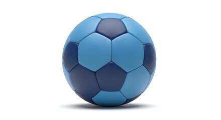 Classic Blue Soccer Ball on a White Background for Sport and Recreation Concepts