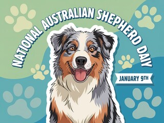 Celebrate national australian shepherd day with a happy aussie dog portrait on january 9th
