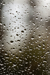 water drops on glass