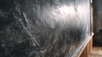 Textured Blackboard: An abstract close-up captures the textured surface of an old, weathered blackboard, hinting at countless lessons and stories. This image sparks curiosity and nostalgia.