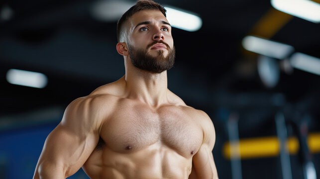 muscular man doing double unders with jump rope, crossfit gym environment, strong lighting contrast,