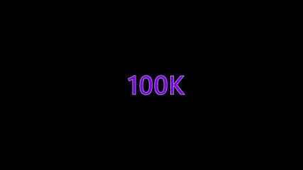 0 to 100k milestone animation. Counting numbers animation 0 to 100k.