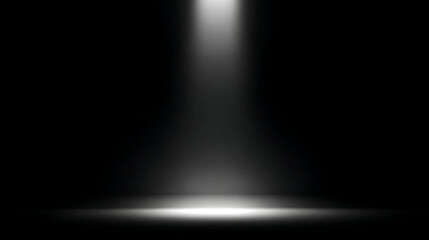 Spotlight illuminating a dark stage with a bright beam of light image