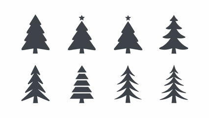 Obraz premium set of christmas trees