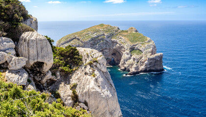 Foradada islet in Sardinia island