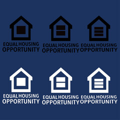 EQUAL HOUSING OPPORTUNITY SET VECTOR