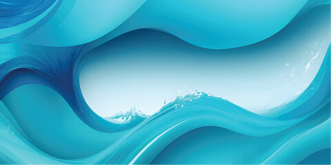 Abstract blue wave vector illustration with flowing lines, colors, and shape for a modern backdrop design