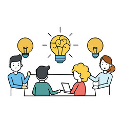 Brainstorming sparks creative energy as ideas flow freely, connecting thoughts, inspiring innovation, and shaping fresh solutions through lively collaboration and open thinking.
