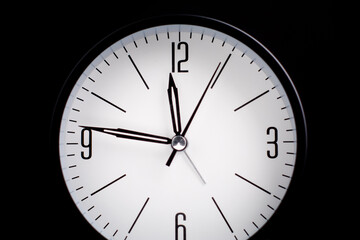 Clock tells the time of work and daily life, concept of time and rules of limited time, time photography