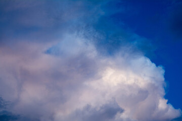 Blue sky, natural phenomena, storms and weather in the rainy season, and climate change