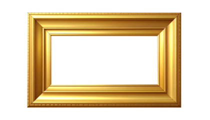 Luxurious Gold Frame Isolated on Transparent Background with Ornate Design Perfect for Art Displays and Elegant Presentations Enhancing Visual Appeal and Adding Sophistication to Any Image