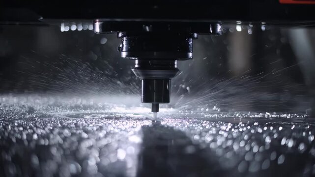 Medium shot capturing the layering process of innovative metal composites combining durability with enhanced conductivity