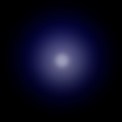 Abstract glowing blue light sphere against a dark background