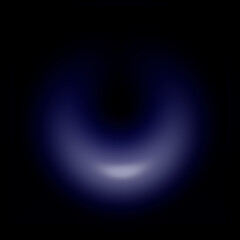 Abstract cosmic nebula with dark center and glowing blue halo