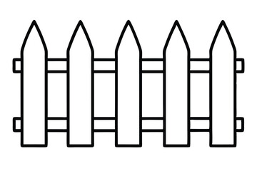 garden fence doodle hand drawn vector icon outline
