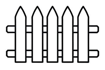 garden fence doodle hand drawn vector icon outline