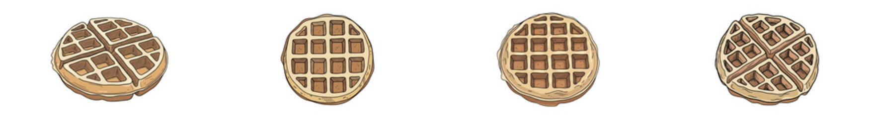 Round grid waffles sketch