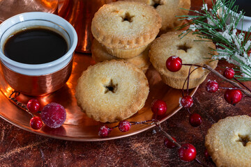 Traditional festive mince pies for Christmas