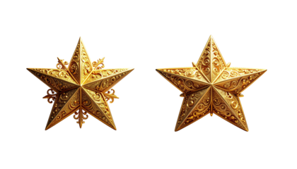 Vintage Gold Sparkle Star — Ornamental Christmas Topper (2)