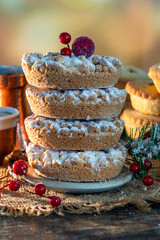 Traditional festive mince pies for Christmas