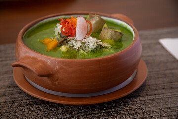 Traditional Peruvian dish, Mango Minestrone