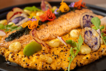 Traditional Peruvian dish, Quinoto Achupado fish