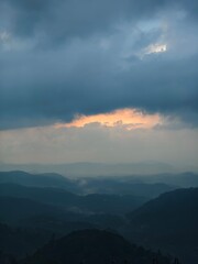 sunset in the mountains