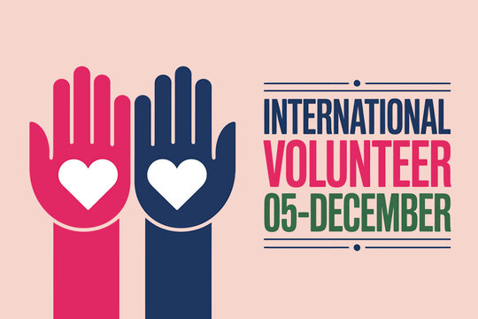 International volunteer day: hands with hearts symbolizing giving - Powered by Adobe