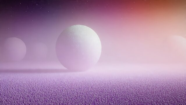 Surreal Misty Purple Field