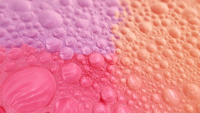 Pink-Orange Gradient Water Drops