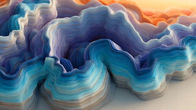 Abstract Flowing Layered Terrain
