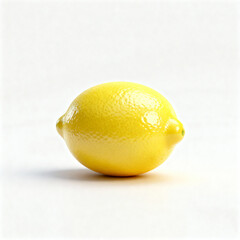 Lemon 3D icon illustration isolated on a white background, representing fresh citrus fruit, sour flavor, and healthy organic ingredient concepts