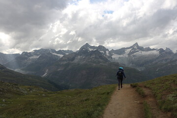 Fototapeta premium Moody Hike in Switzerland 