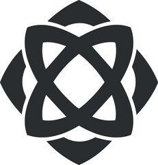 Stylized geometric vector illustration of an abstract symbol, suitable for branding and modern design projects