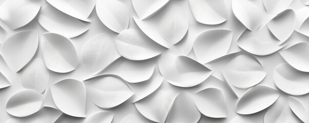 White Petal Texture 3D Rendered Abstract Background